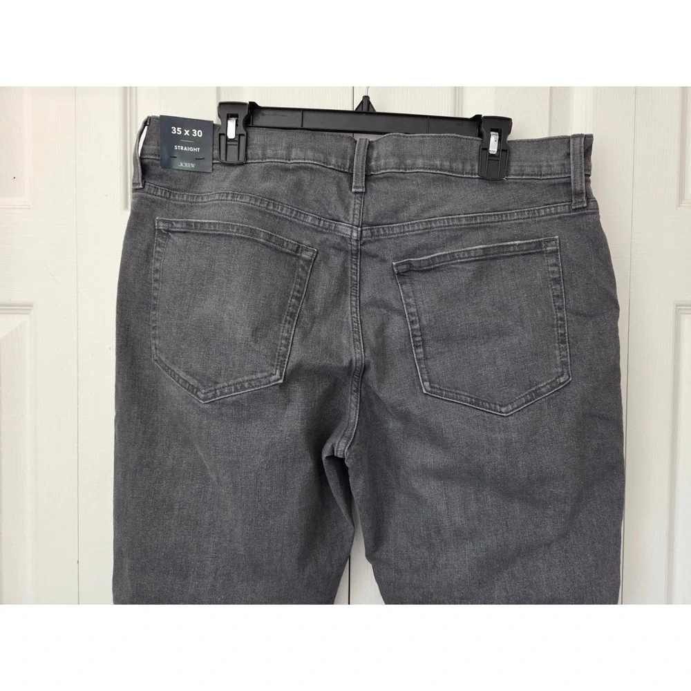 J. Crew Jeans Straight Fit Signature Flex Men 35x30 Grey NWT $138 BG156